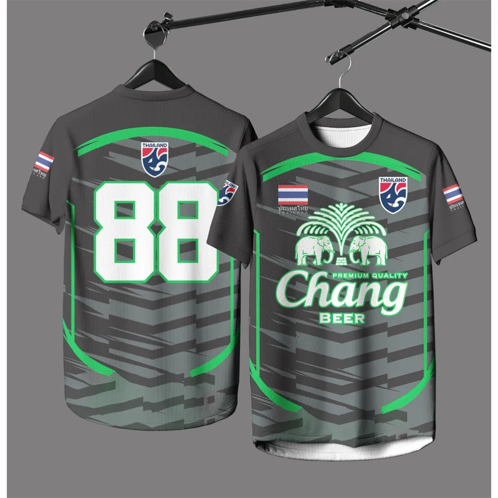 Summer New Thailand Chang Elephant 3D Printed Short-sleeved Summer Street Men's T-shirt High Quality Men's And Women's Tops