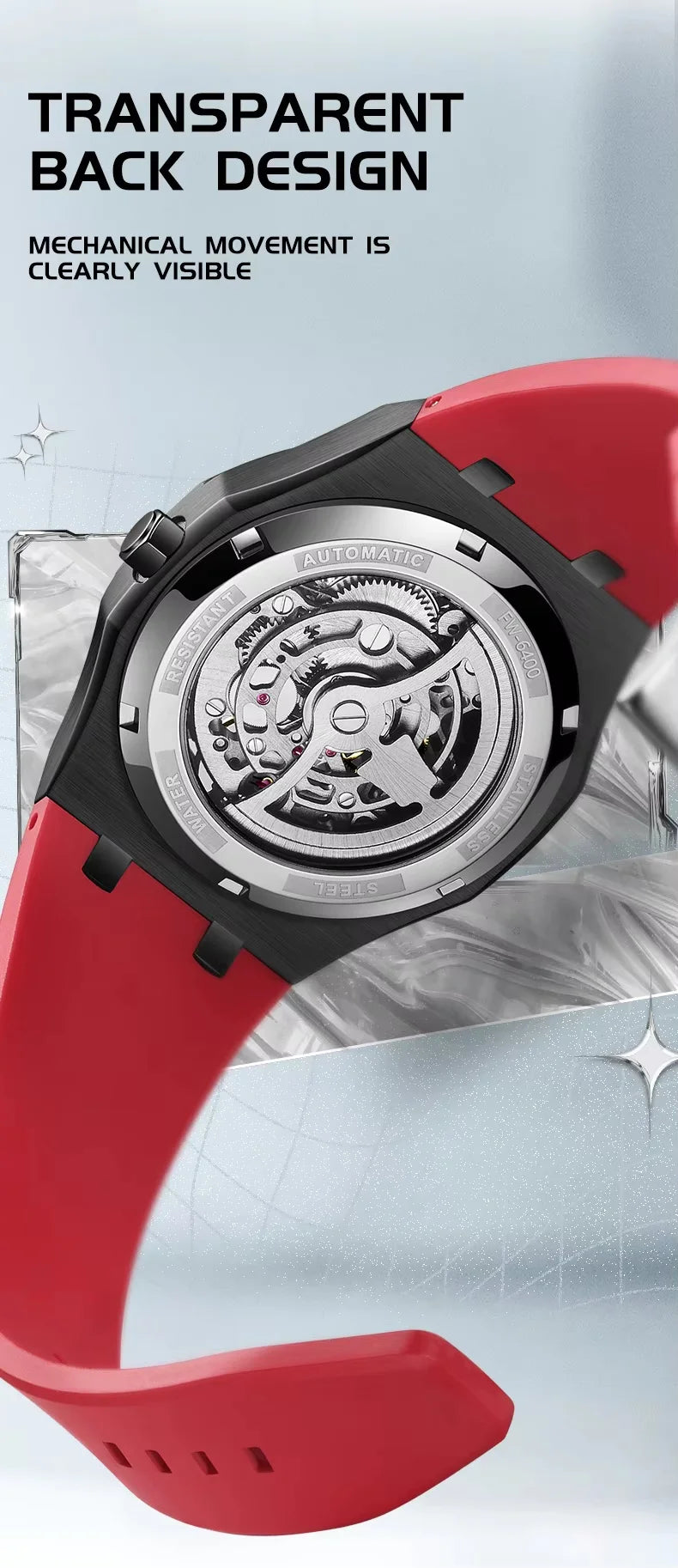 Mark Fairwhal 2025 New Mens Watches Luxury Automatic Mechanical Wristwatch Men Timepiece Waterproof Clock Tonneau Watch for Men