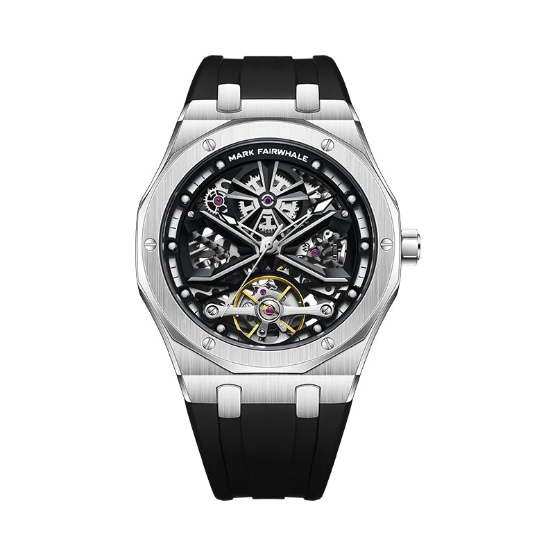 Mark Fairwhal 2025 New Mens Watches Luxury Automatic Mechanical Wristwatch Men Timepiece Waterproof Clock Tonneau Watch for Men