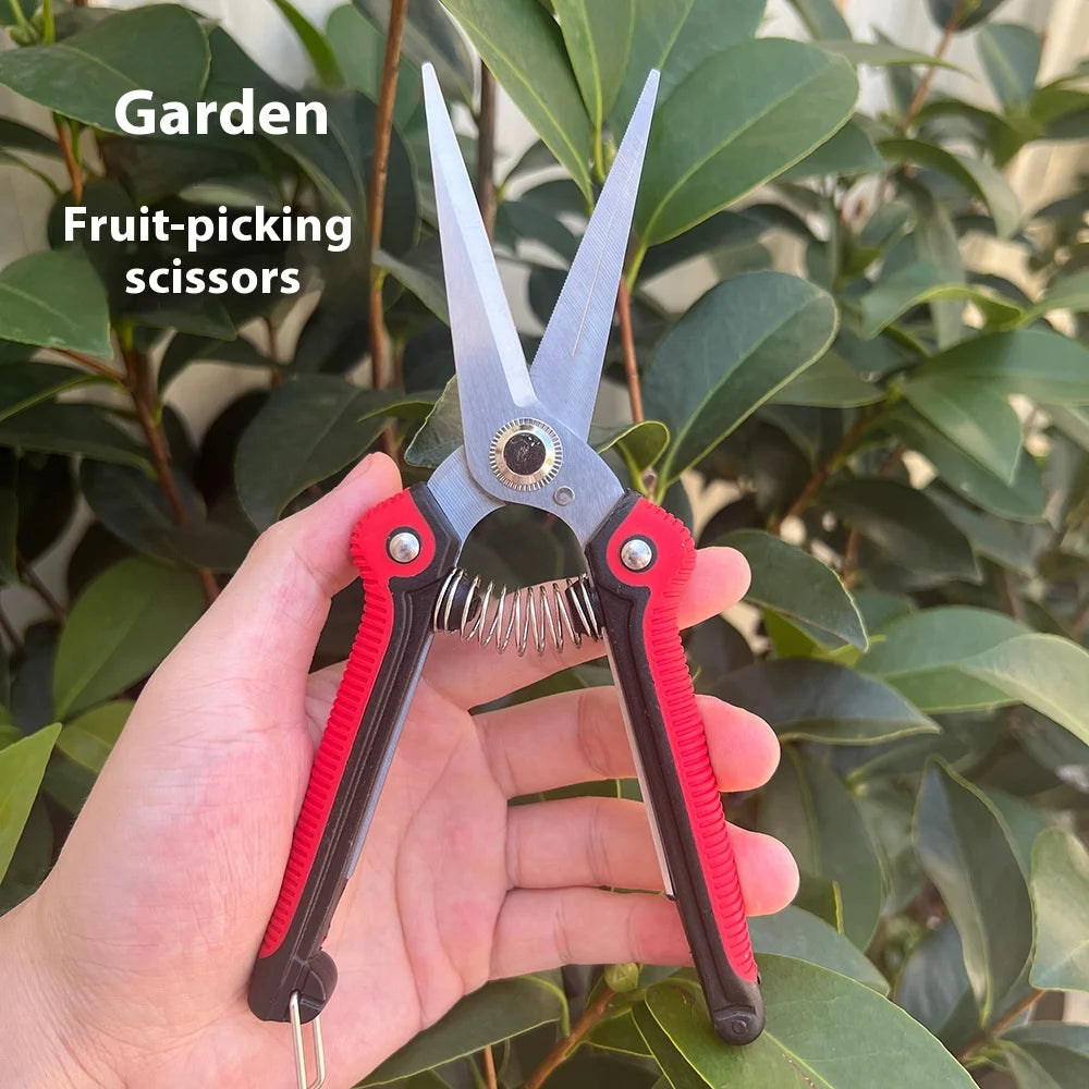 Pruning Shear Branch Scissors Stainless Steel Non-Slip Handle Sharp Garden Fruit Tree Pruning Very Sharp Garden Tools