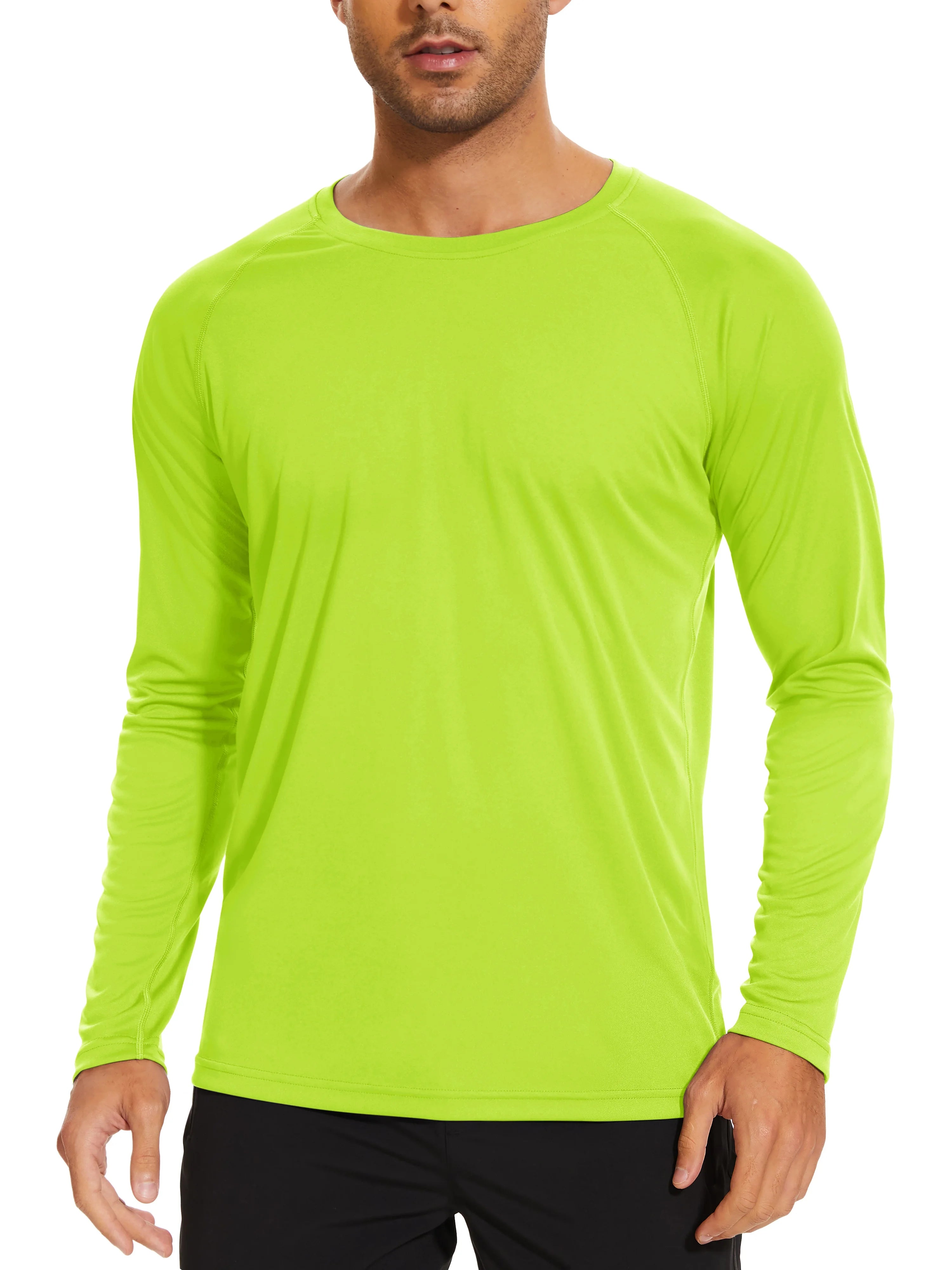 TACVASEN Men's Sun Protection T-shirts Summer UPF 50+ Long Sleeve Performance Quick Dry Breathable Hiking Fish T-shirts UV-Proof