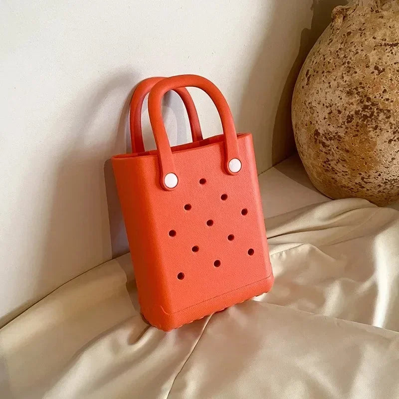 Beach Bag Portable Cosmetic Pouch Kid Handbag Picnic Storage Basket Clothes Sunglasses Pouch Makeup Organizer Beach Accessory