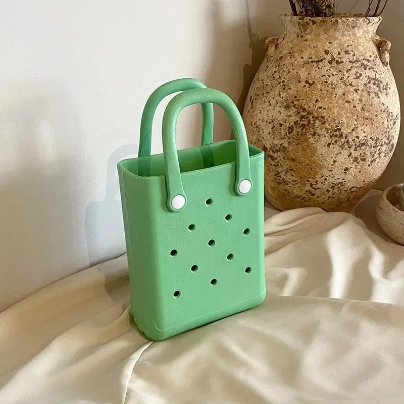 Beach Bag Portable Cosmetic Pouch Kid Handbag Picnic Storage Basket Clothes Sunglasses Pouch Makeup Organizer Beach Accessory
