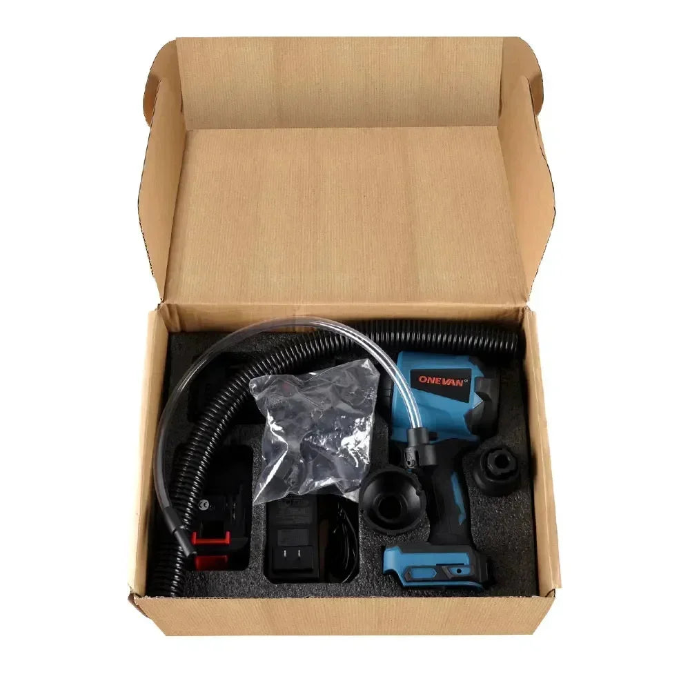 ONEVAN 6IN1 Wireless Air Blower 4000RPM Rechargeable 6Nozzle Mini Blower Dust Blower Inflator Vacuum For Makita 18V Battery Pin