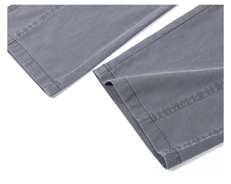 High Quality Summer Ultrathin Soft Lyocell Fabric Men's Casual Pants Elastic Waist Breathe Loose Straight Trousers Plus Size 5XL