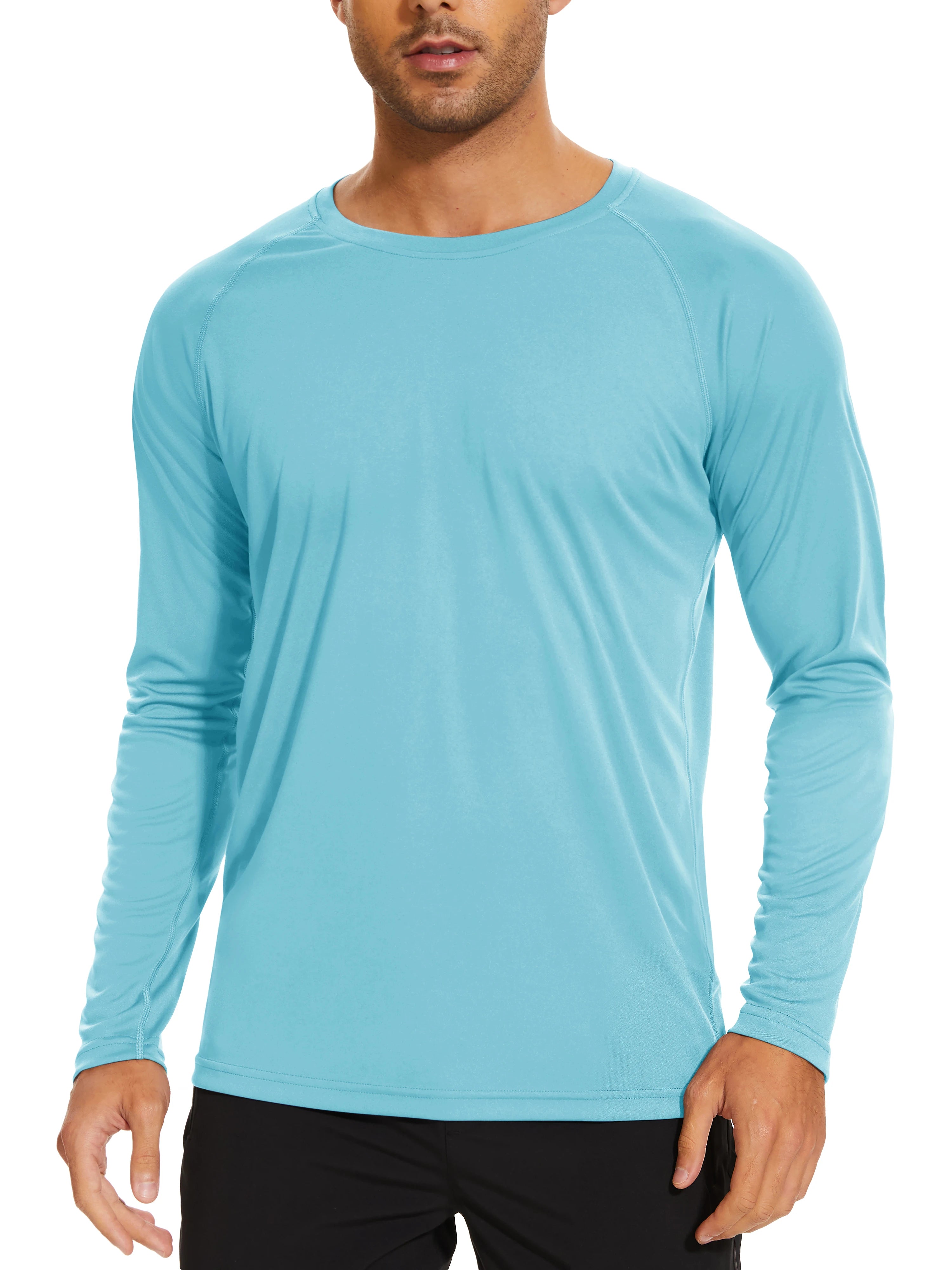 TACVASEN Men's Sun Protection T-shirts Summer UPF 50+ Long Sleeve Performance Quick Dry Breathable Hiking Fish T-shirts UV-Proof