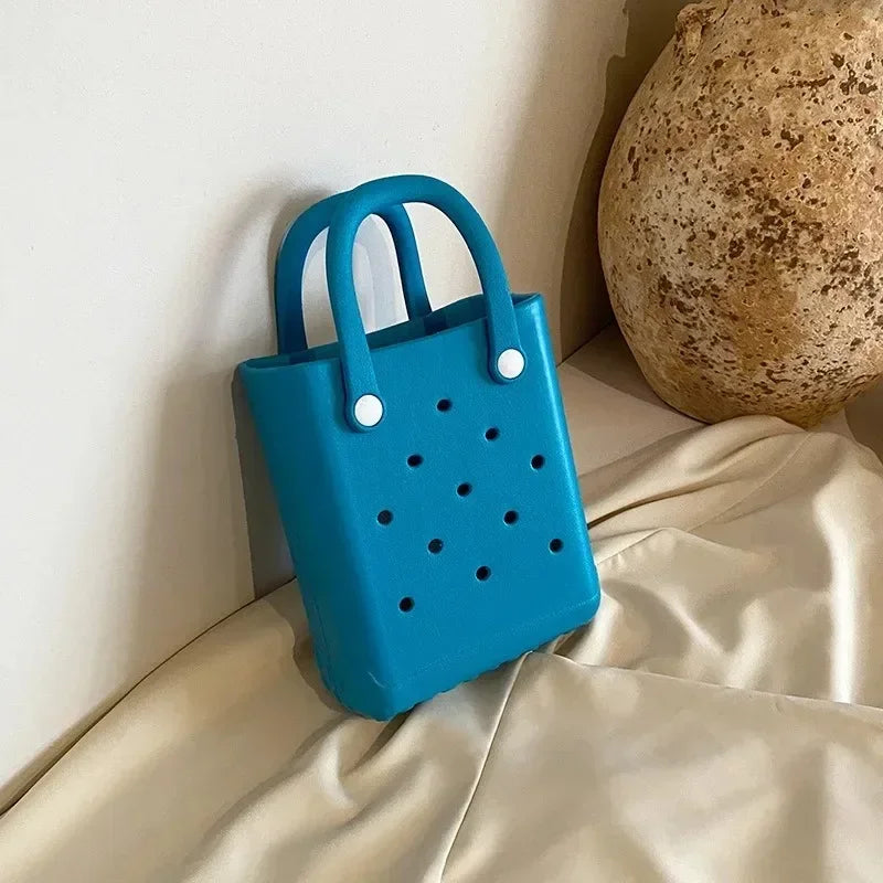 Beach Bag Portable Cosmetic Pouch Kid Handbag Picnic Storage Basket Clothes Sunglasses Pouch Makeup Organizer Beach Accessory