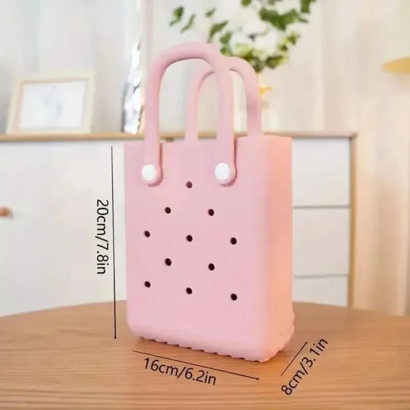 Beach Bag Portable Cosmetic Pouch Kid Handbag Picnic Storage Basket Clothes Sunglasses Pouch Makeup Organizer Beach Accessory