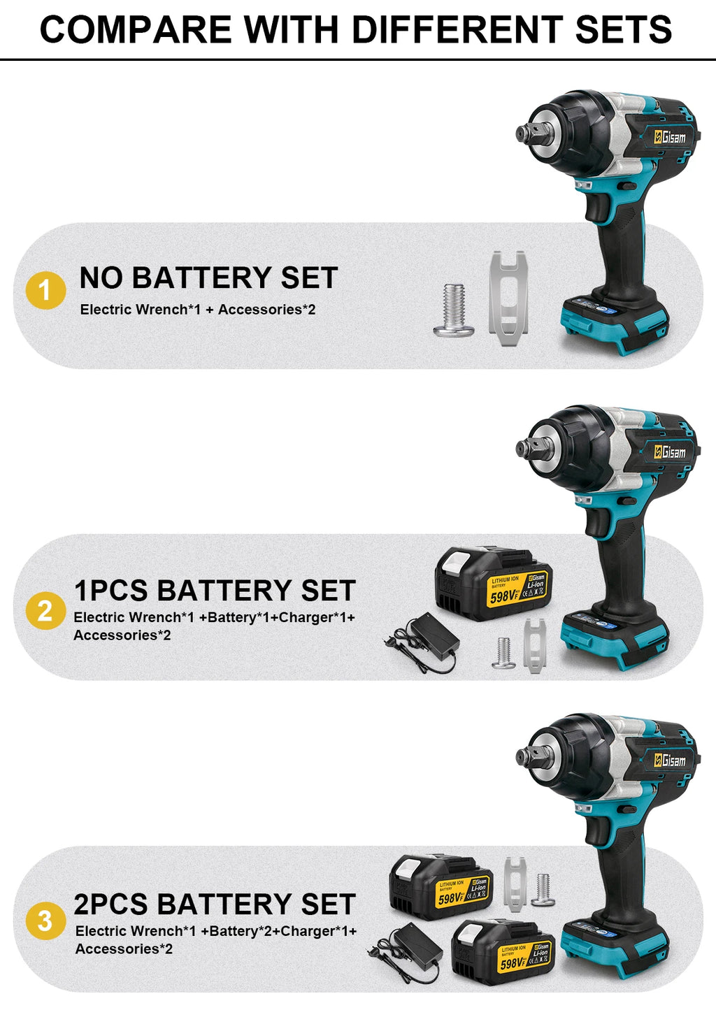 1800N.M Torque Brushless Electric Impact Wrench 1/2 inch Lithium-Ion Battery Cordless Wrench Tools For Makita 18V Battery Pins