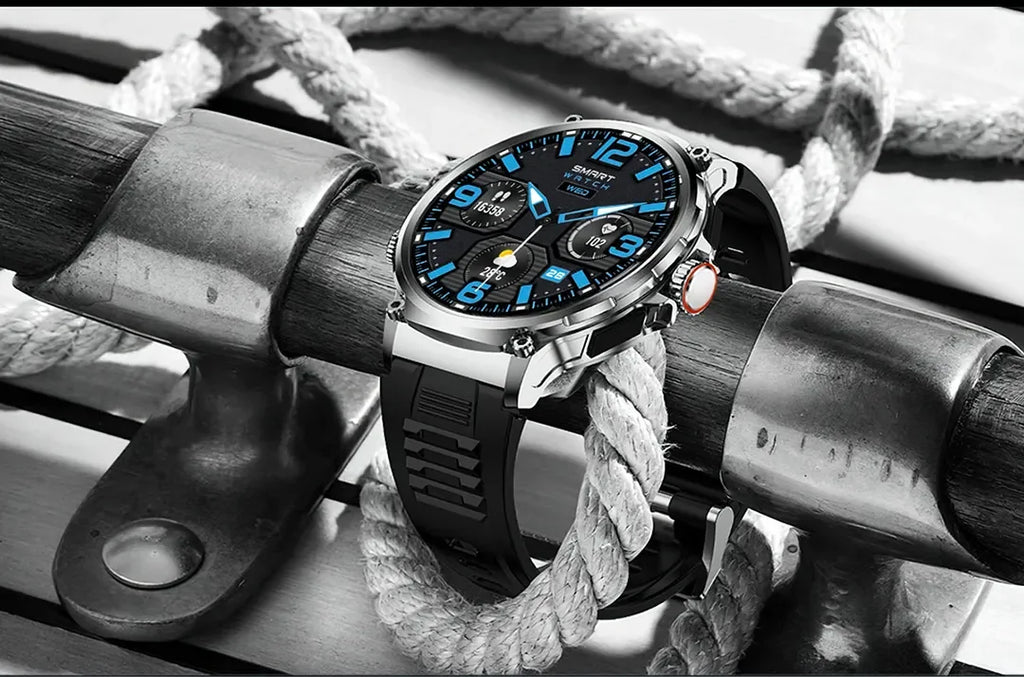 New Military Smart Watch Men 710 mA Waterproof Outdoor Sport Fitness Watches Health Monitor BT Call Smart Watch Men