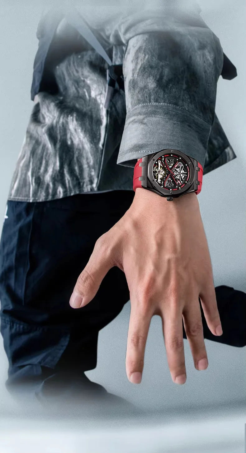 Mark Fairwhal 2025 New Mens Watches Luxury Automatic Mechanical Wristwatch Men Timepiece Waterproof Clock Tonneau Watch for Men