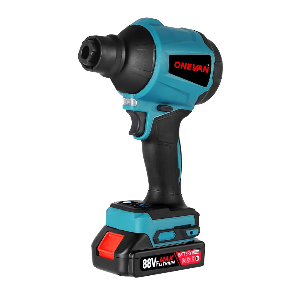 ONEVAN 6IN1 Wireless Air Blower 4000RPM Rechargeable 6Nozzle Mini Blower Dust Blower Inflator Vacuum For Makita 18V Battery Pin