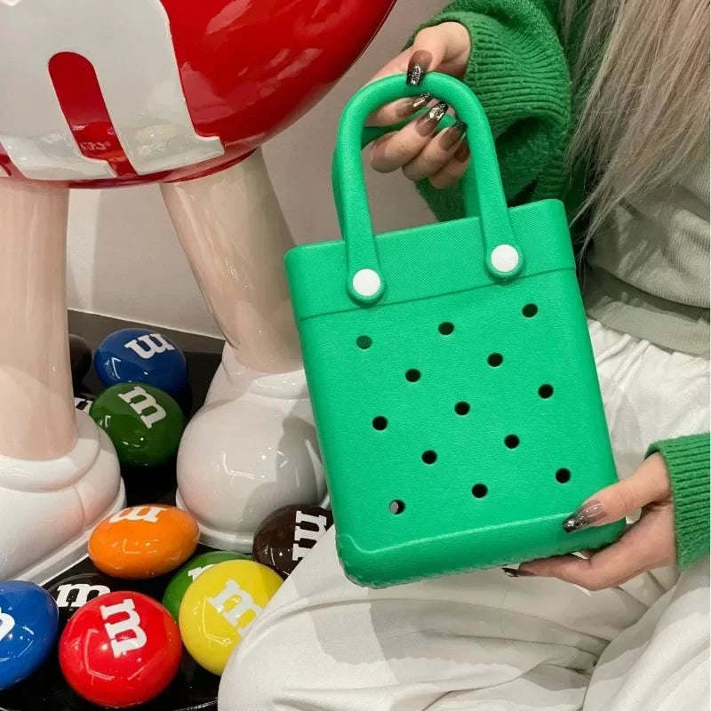 Beach Bag Portable Cosmetic Pouch Kid Handbag Picnic Storage Basket Clothes Sunglasses Pouch Makeup Organizer Beach Accessory