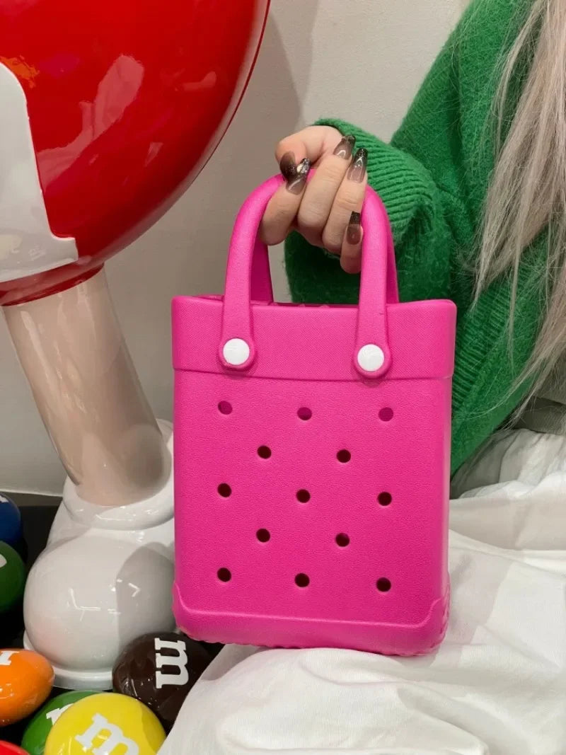 Beach Bag Portable Cosmetic Pouch Kid Handbag Picnic Storage Basket Clothes Sunglasses Pouch Makeup Organizer Beach Accessory