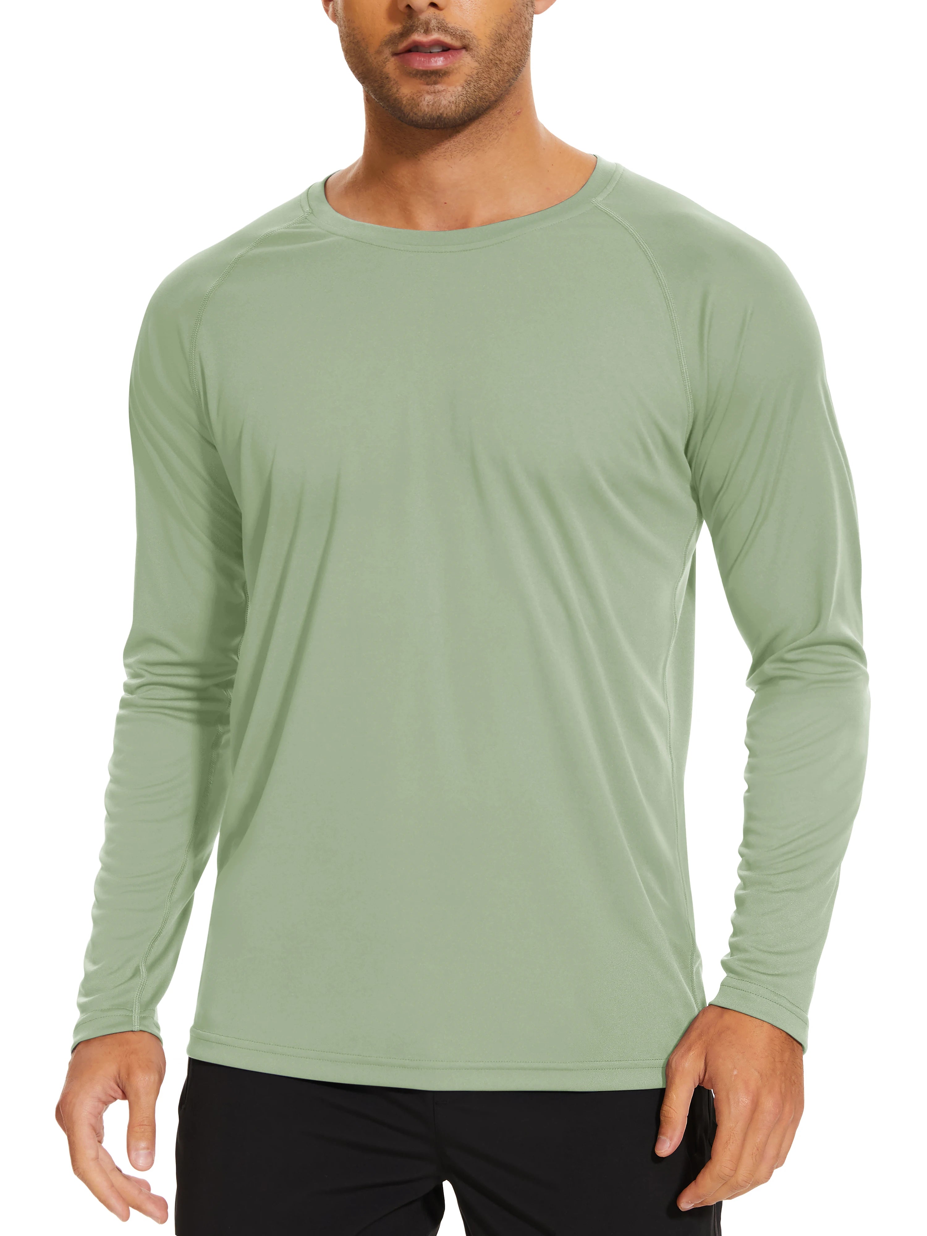 TACVASEN Men's Sun Protection T-shirts Summer UPF 50+ Long Sleeve Performance Quick Dry Breathable Hiking Fish T-shirts UV-Proof