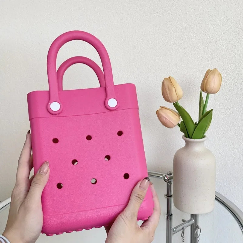 Beach Bag Portable Cosmetic Pouch Kid Handbag Picnic Storage Basket Clothes Sunglasses Pouch Makeup Organizer Beach Accessory