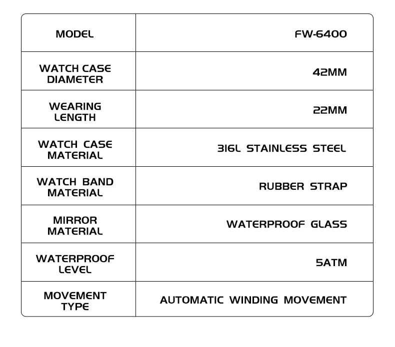 Mark Fairwhal 2025 New Mens Watches Luxury Automatic Mechanical Wristwatch Men Timepiece Waterproof Clock Tonneau Watch for Men