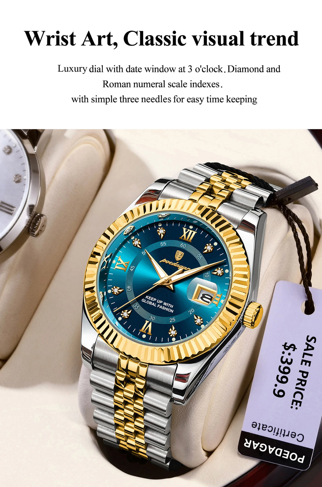 POEDAGAR Business Luxury Quartz Wristwatch For Men Waterproof Luminous Date Man Watch Stainless Steel Sports Men's Watches Reloj