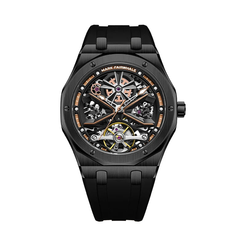 Mark Fairwhal 2025 New Mens Watches Luxury Automatic Mechanical Wristwatch Men Timepiece Waterproof Clock Tonneau Watch for Men