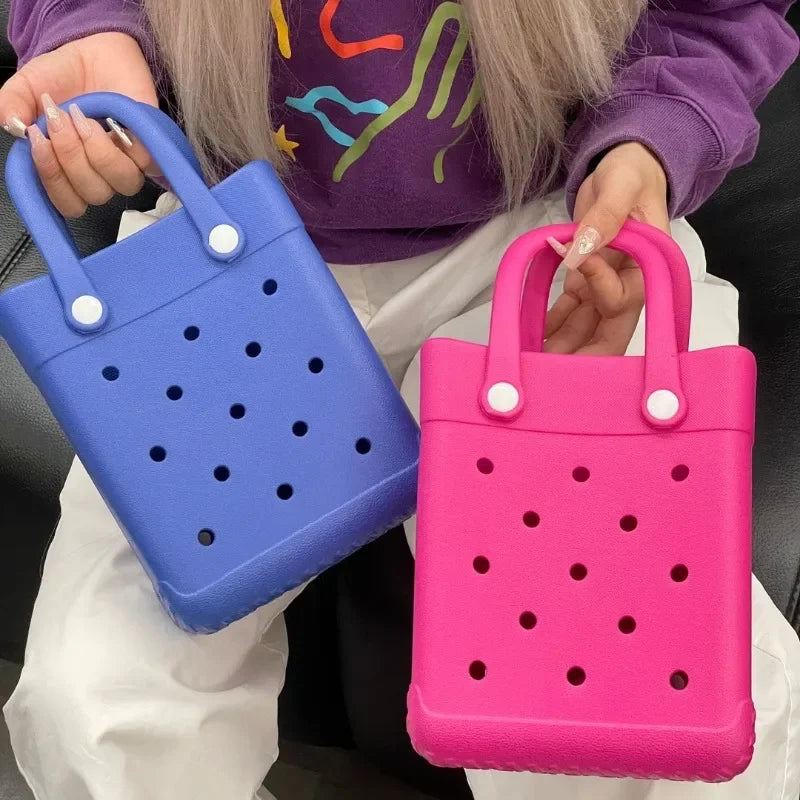 Beach Bag Portable Cosmetic Pouch Kid Handbag Picnic Storage Basket Clothes Sunglasses Pouch Makeup Organizer Beach Accessory