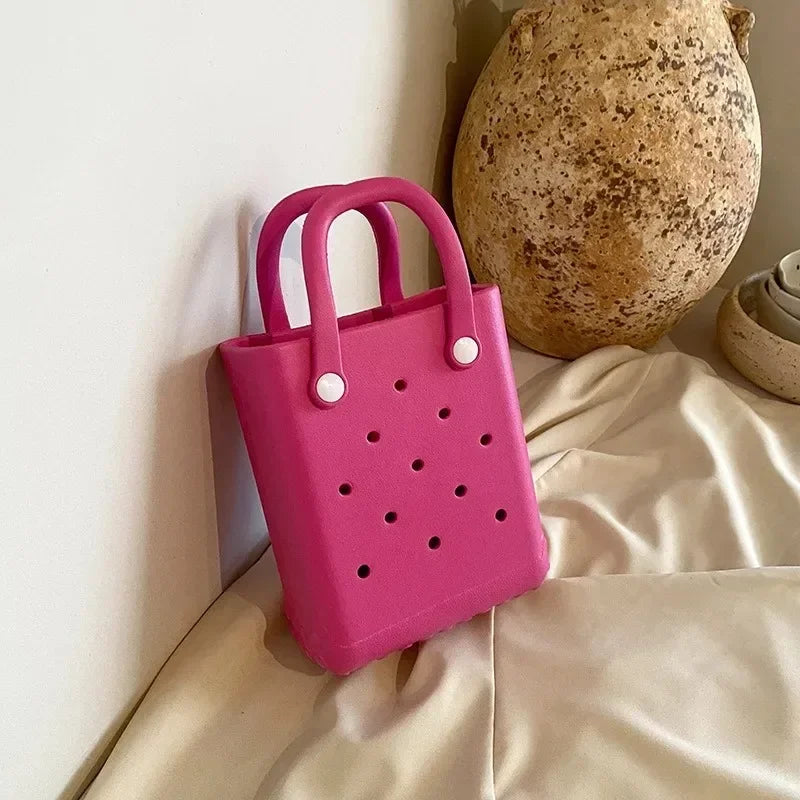 Beach Bag Portable Cosmetic Pouch Kid Handbag Picnic Storage Basket Clothes Sunglasses Pouch Makeup Organizer Beach Accessory