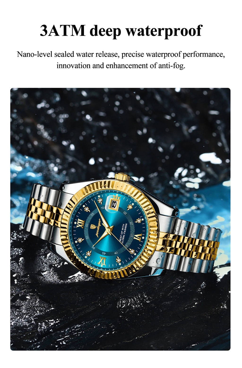 POEDAGAR Business Luxury Quartz Wristwatch For Men Waterproof Luminous Date Man Watch Stainless Steel Sports Men's Watches Reloj