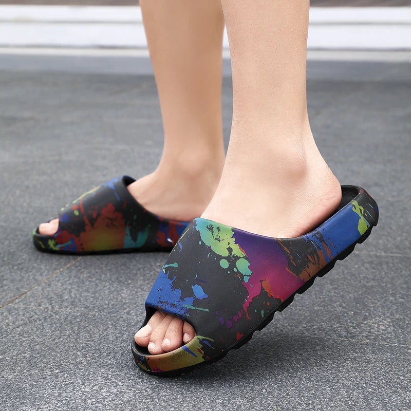 Slippers 2025 New Summer Style Casual Home Non-Slip Sports Men's Outer Wear Beach Sandals