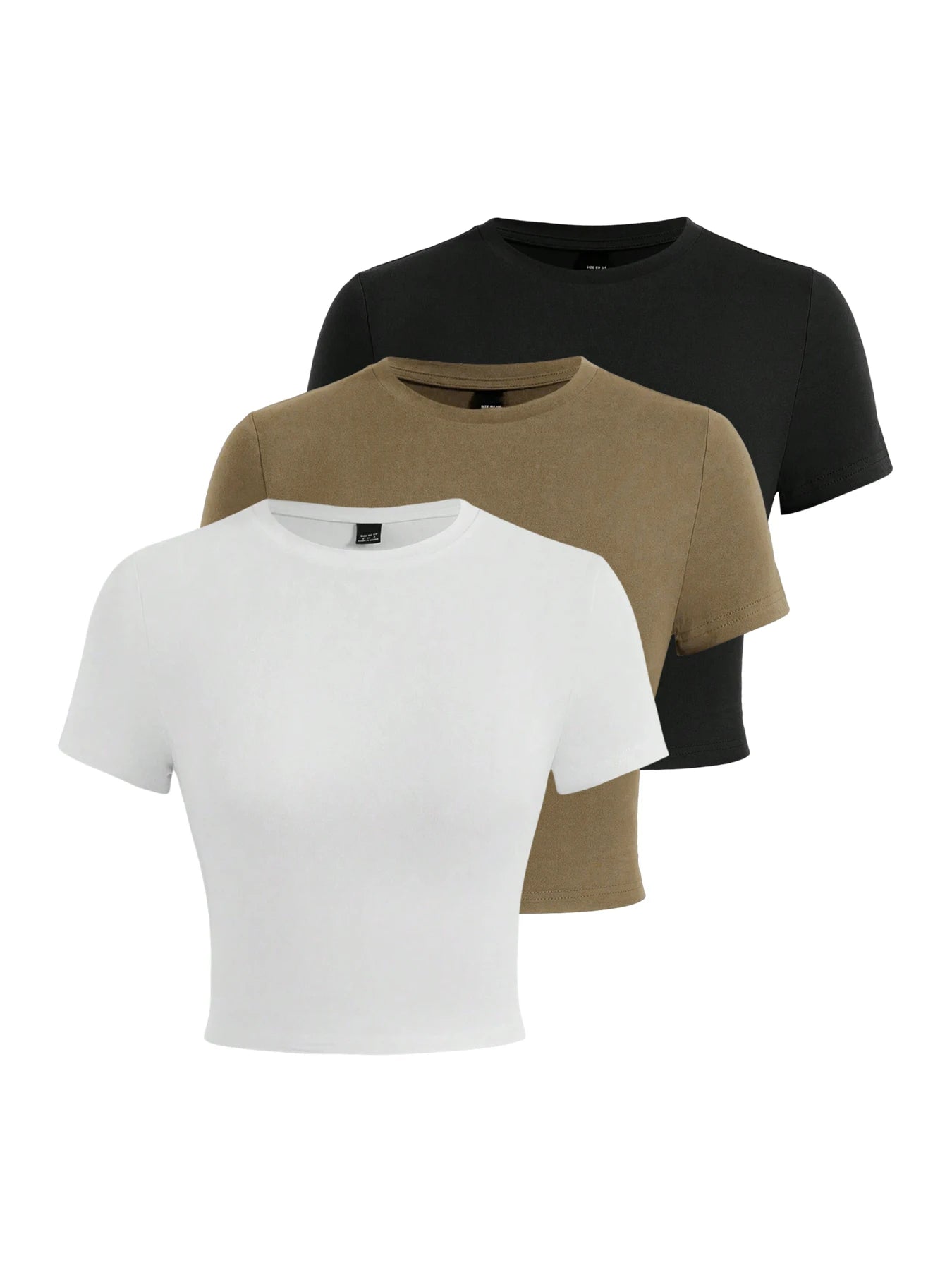 Y2K Woman Solid Cotton Crop Tops Short Sleeve High Elastic T-Shirt Soft O-Neck Sporty Tees Summer Street Fashion Female Clothes