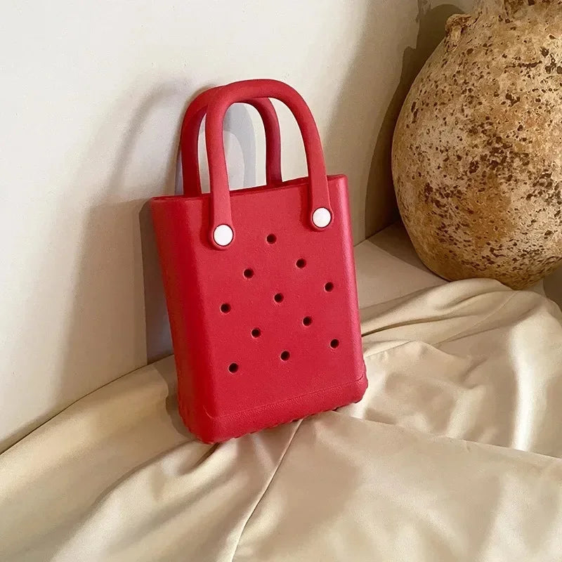 Beach Bag Portable Cosmetic Pouch Kid Handbag Picnic Storage Basket Clothes Sunglasses Pouch Makeup Organizer Beach Accessory
