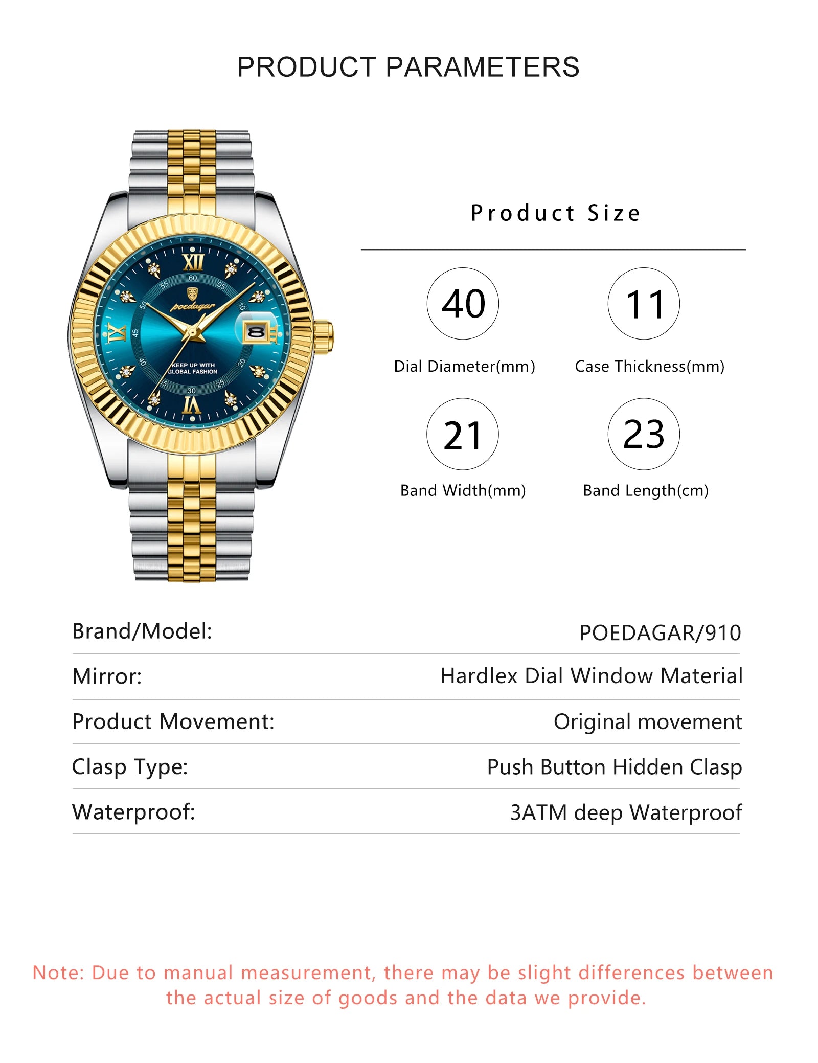 POEDAGAR Business Luxury Quartz Wristwatch For Men Waterproof Luminous Date Man Watch Stainless Steel Sports Men's Watches Reloj