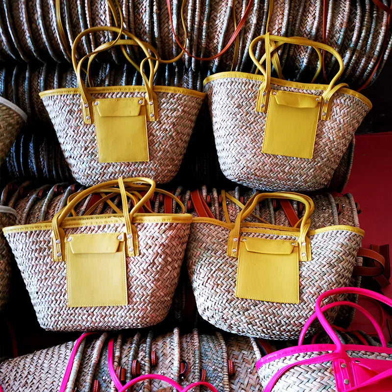 Summer Straw Woven Bag 2025 New Woven Vacation Beach Bags Customizable Letter Large Capacity Crossbody Bag Womens Hand Tote Bags