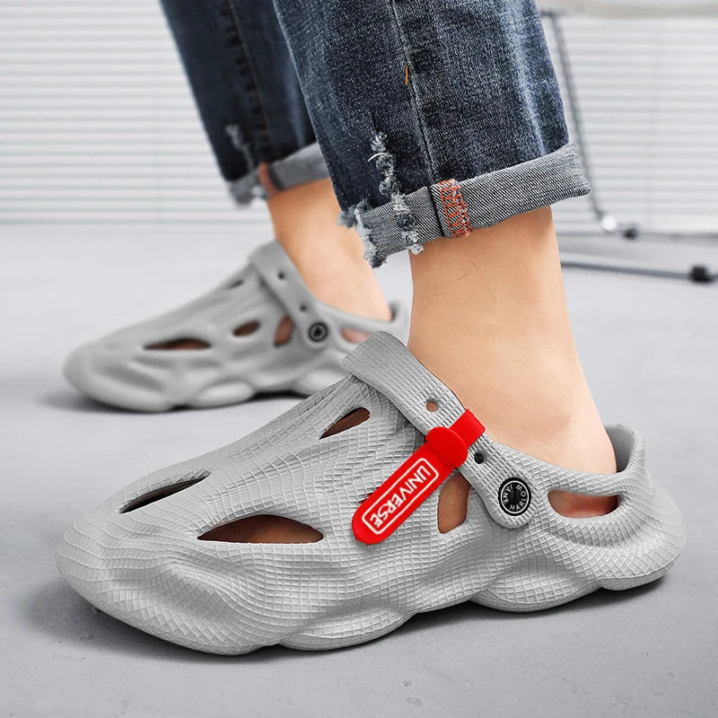 Summer Men Slippers Comfortable Platform Outdoor Sandals 2023 Beach Slippers Flip Flops Male Indoor Home Slides Bathroom Shoes