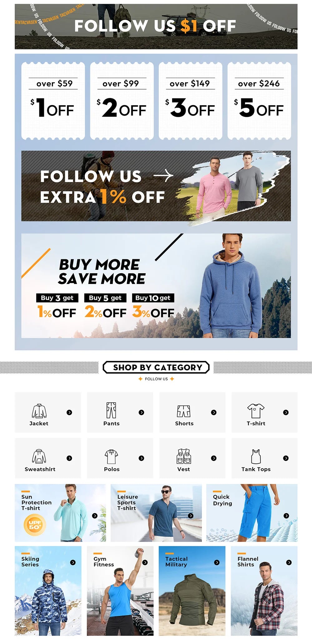 TACVASEN Men's Sun Protection T-shirts Summer UPF 50+ Long Sleeve Performance Quick Dry Breathable Hiking Fish T-shirts UV-Proof
