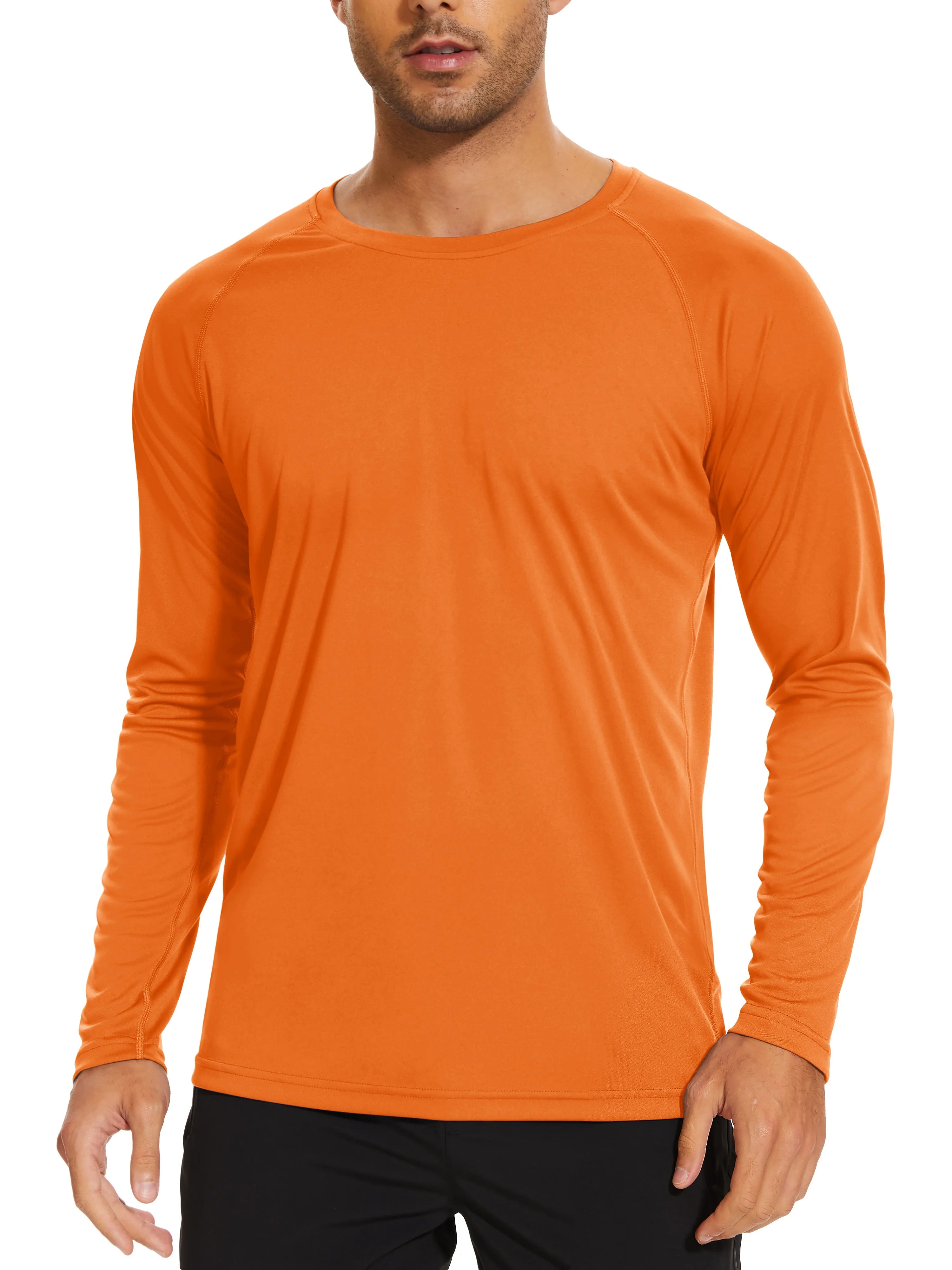 TACVASEN Men's Sun Protection T-shirts Summer UPF 50+ Long Sleeve Performance Quick Dry Breathable Hiking Fish T-shirts UV-Proof