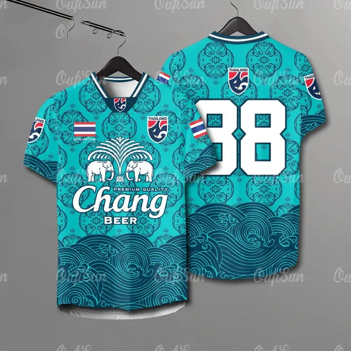 Summer New Thailand Chang Elephant 3D Printed Short-sleeved Summer Street Men's T-shirt High Quality Men's And Women's Tops