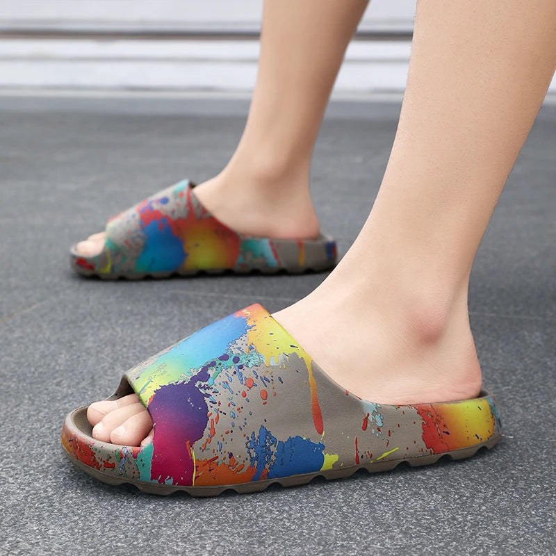 Slippers 2025 New Summer Style Casual Home Non-Slip Sports Men's Outer Wear Beach Sandals