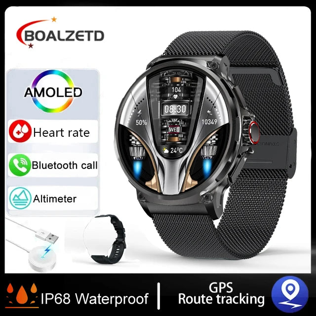 New Military Smart Watch Men 710 mA Waterproof Outdoor Sport Fitness Watches Health Monitor BT Call Smart Watch Men