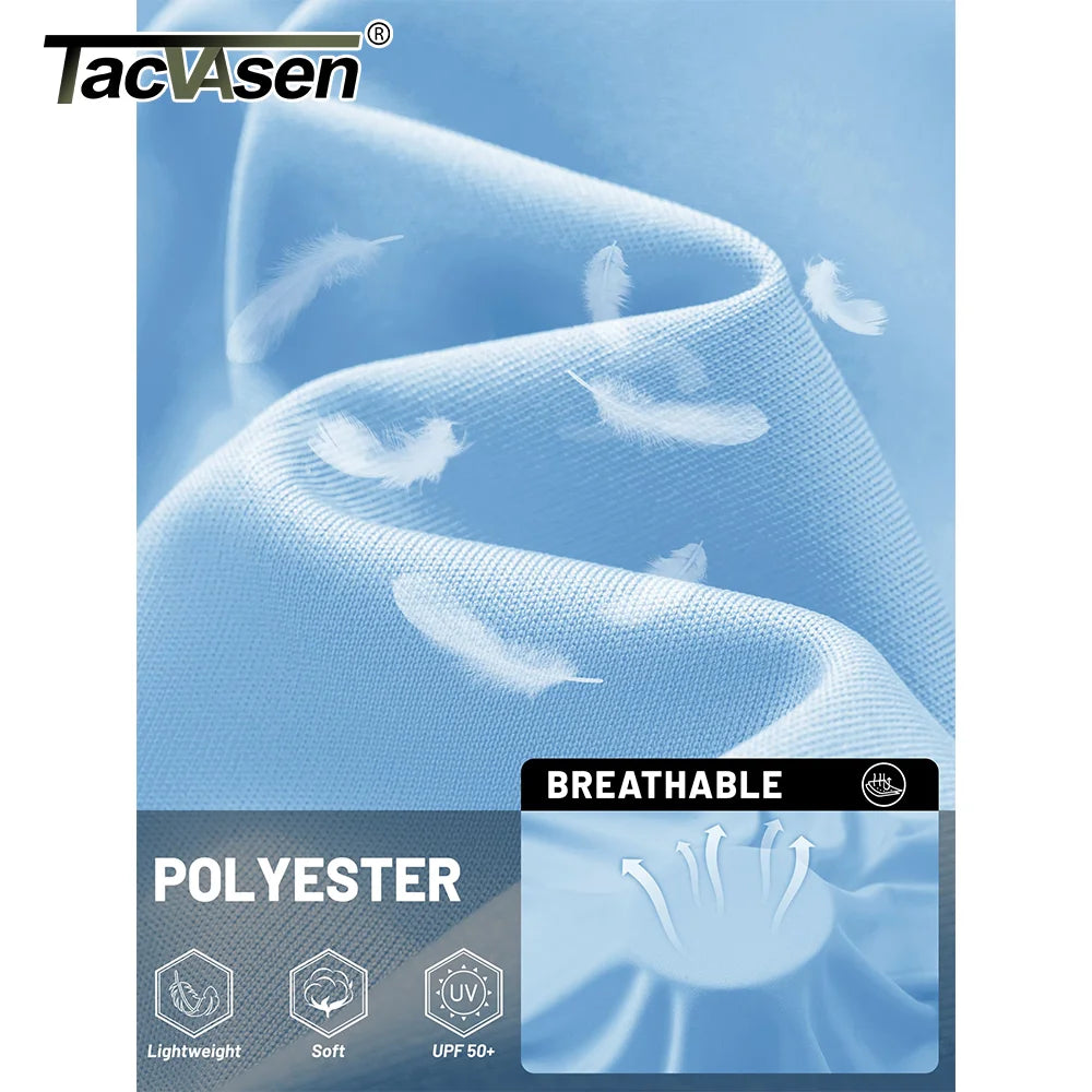 TACVASEN Men's Sun Protection T-shirts Summer UPF 50+ Long Sleeve Performance Quick Dry Breathable Hiking Fish T-shirts UV-Proof