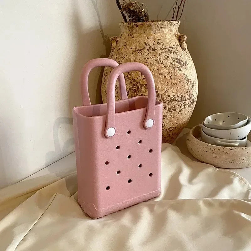 Beach Bag Portable Cosmetic Pouch Kid Handbag Picnic Storage Basket Clothes Sunglasses Pouch Makeup Organizer Beach Accessory