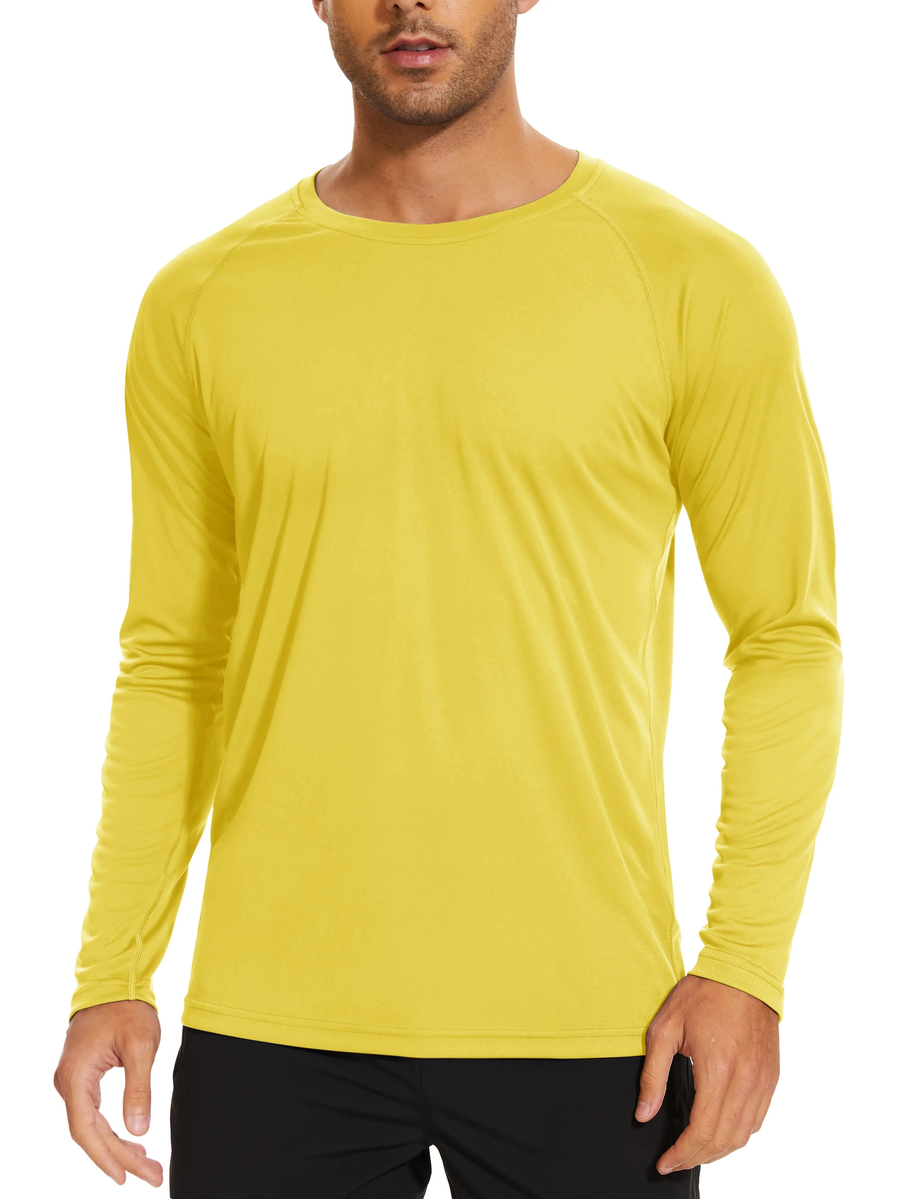 TACVASEN Men's Sun Protection T-shirts Summer UPF 50+ Long Sleeve Performance Quick Dry Breathable Hiking Fish T-shirts UV-Proof
