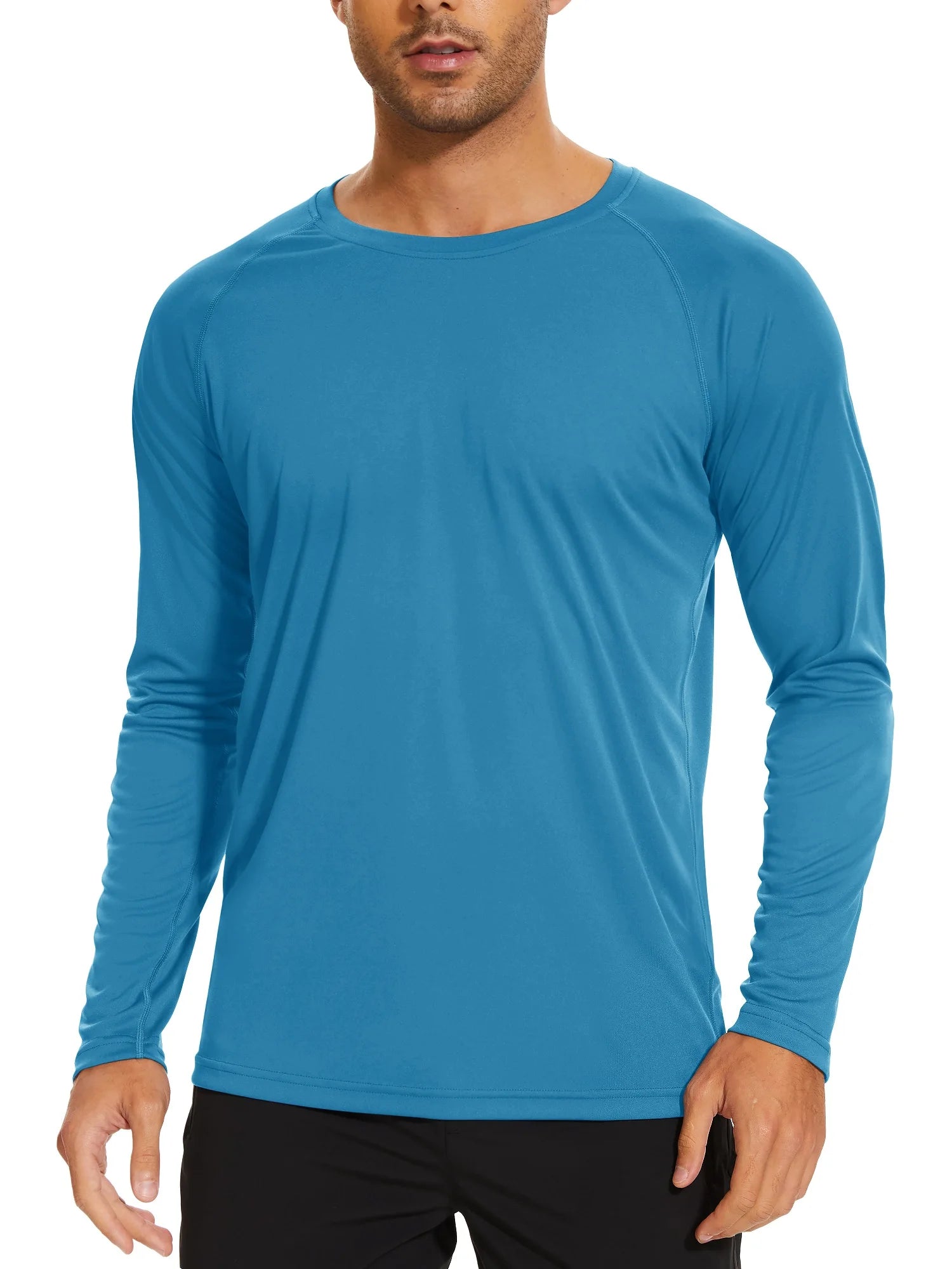 TACVASEN Men's Sun Protection T-shirts Summer UPF 50+ Long Sleeve Performance Quick Dry Breathable Hiking Fish T-shirts UV-Proof
