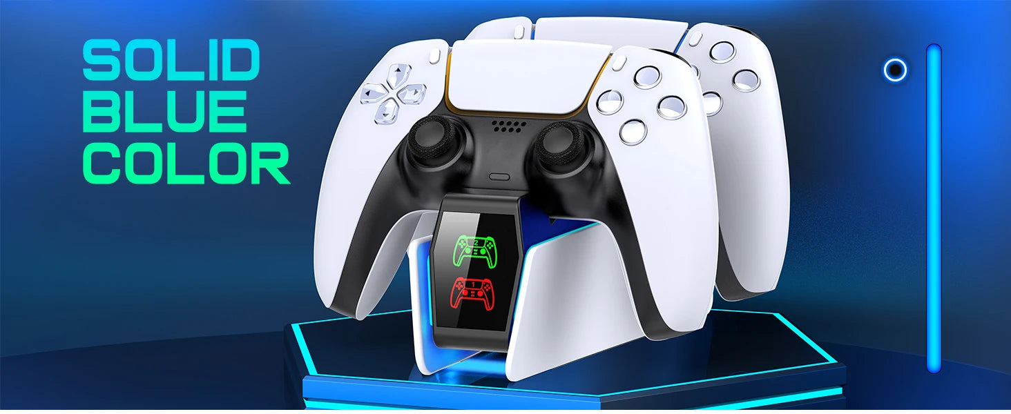 BEBONCOOL FC302 PS5 Controller Charging Station Dual Fast Charger LED Stand For DualSense Gamepad