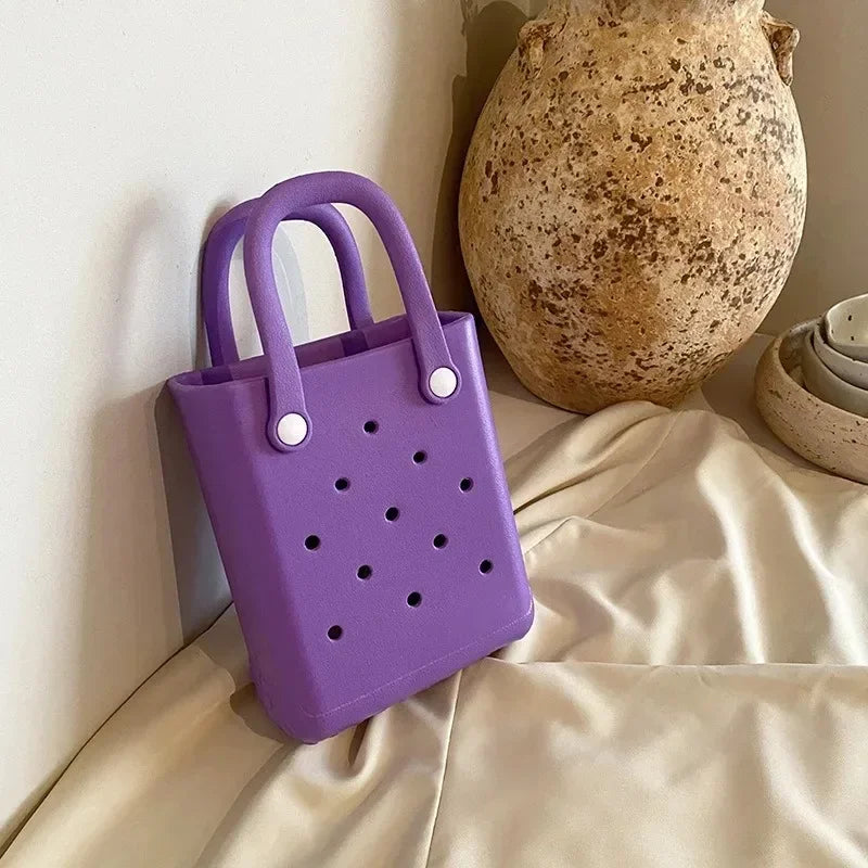 Beach Bag Portable Cosmetic Pouch Kid Handbag Picnic Storage Basket Clothes Sunglasses Pouch Makeup Organizer Beach Accessory
