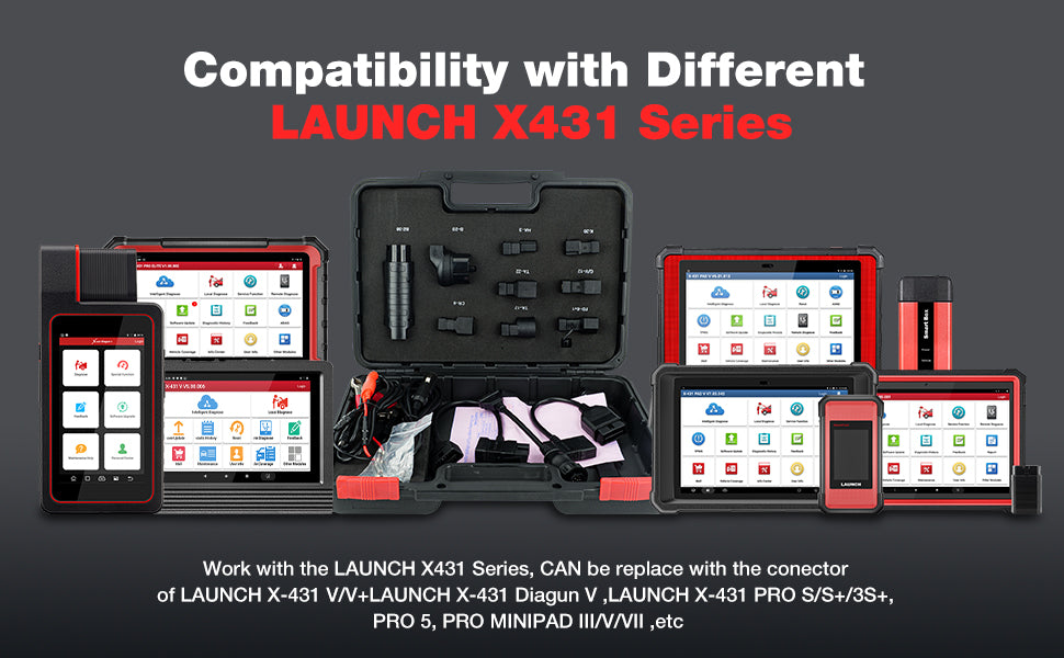 LAUNCH Non-16 Pin Adapter Kit OE-Compliant Connectors Compatible for All LAUNCH X-431 Diagnostic Tool [Pro3s,pro v5.0,pad v etc]